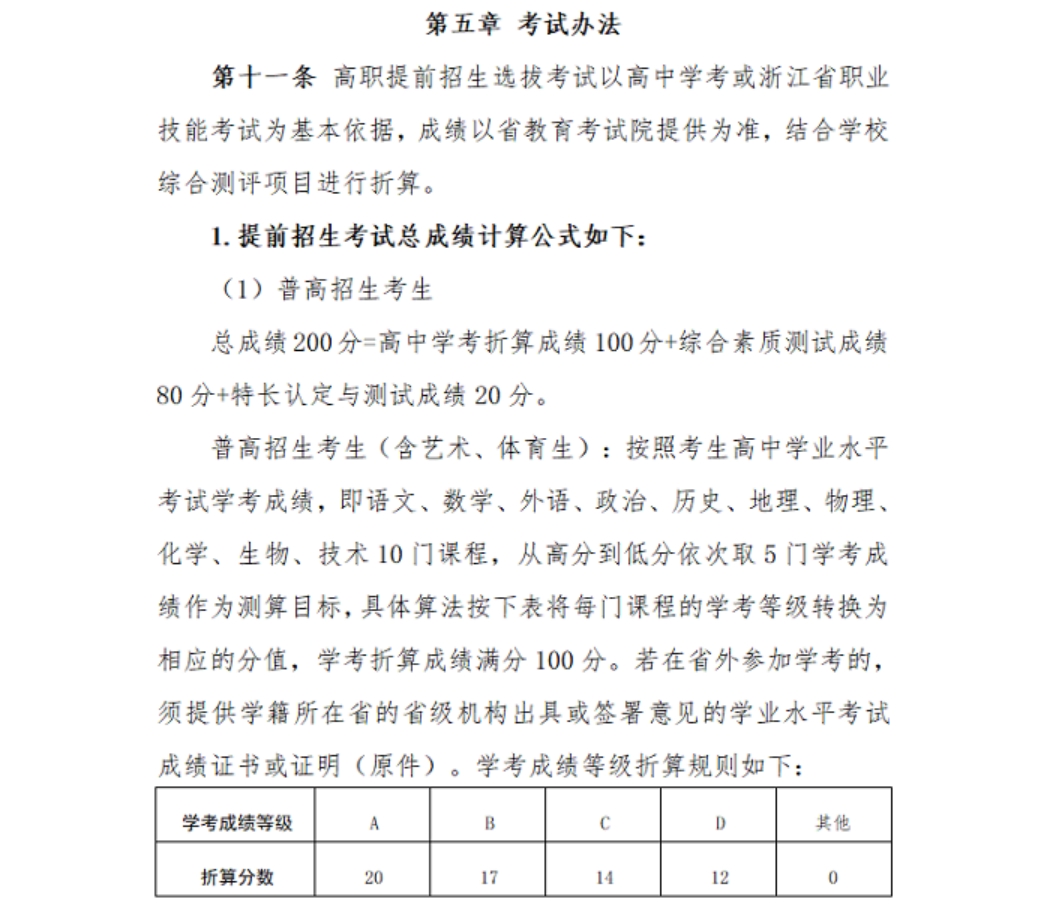 浙江宇翔職業(yè)技術學院2023年高職提前招生章程